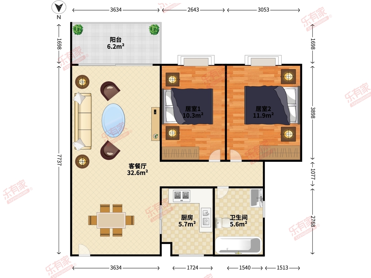 紫茵庭园(中山)户型图