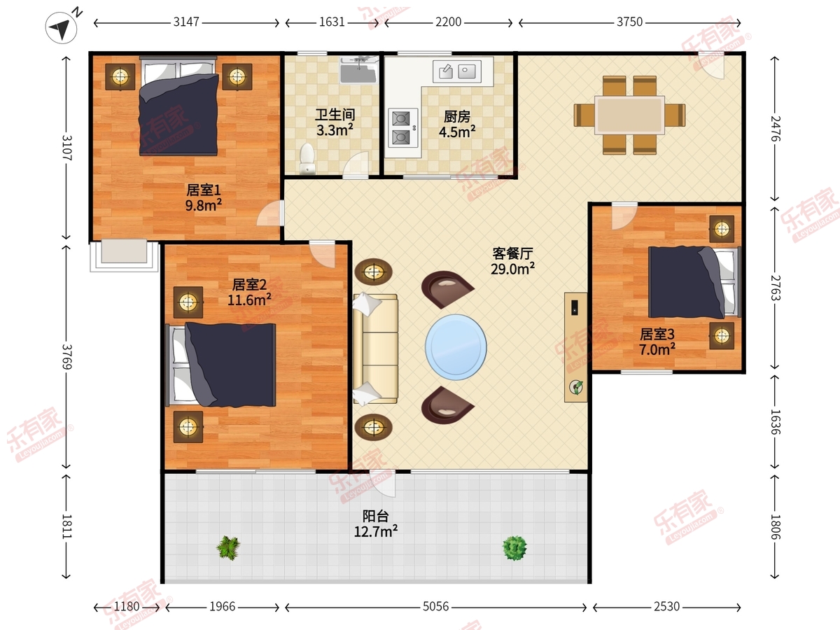 福东龙华府户型图