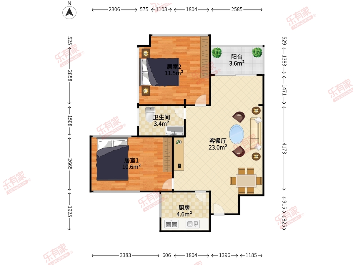朝阳里雅苑户型图