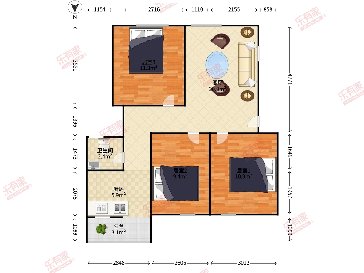 木材公司住宅户型图