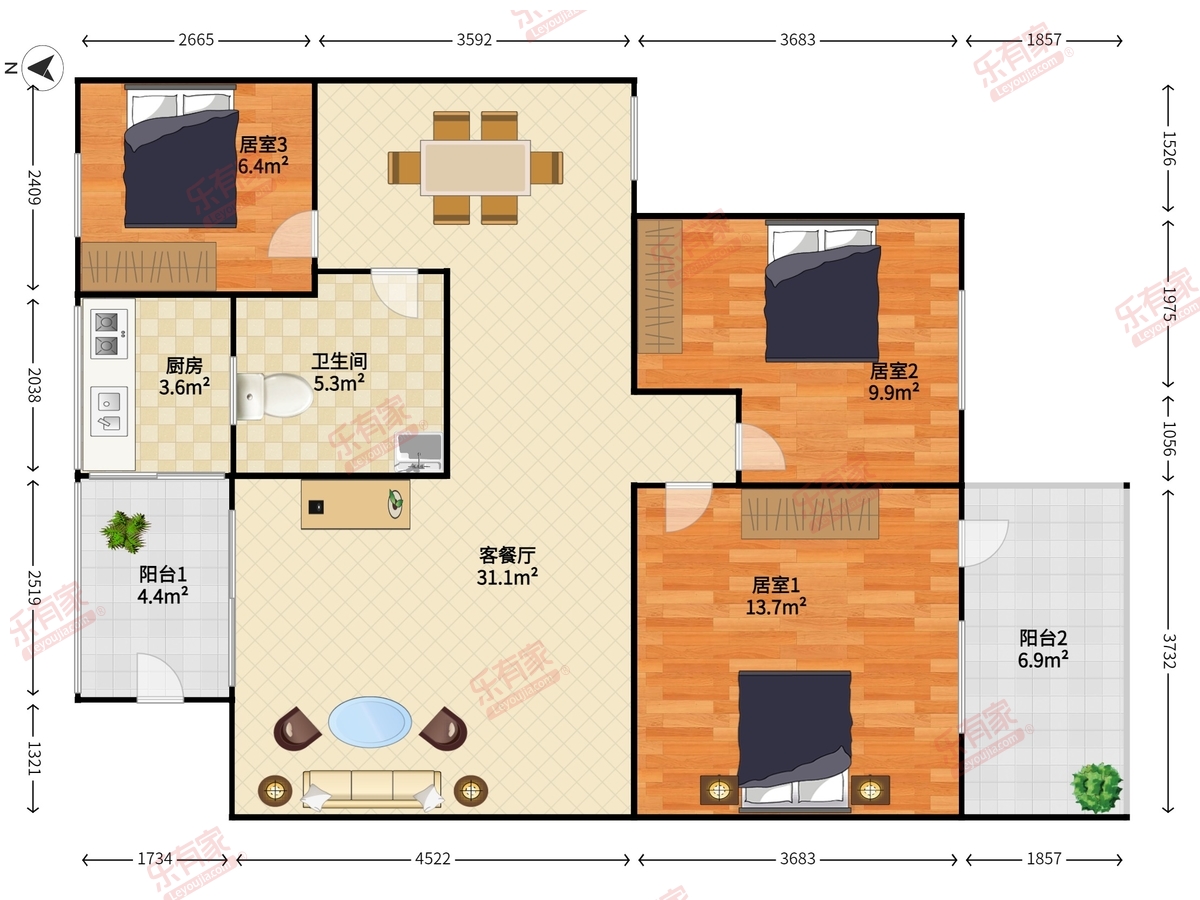 市政大院户型图