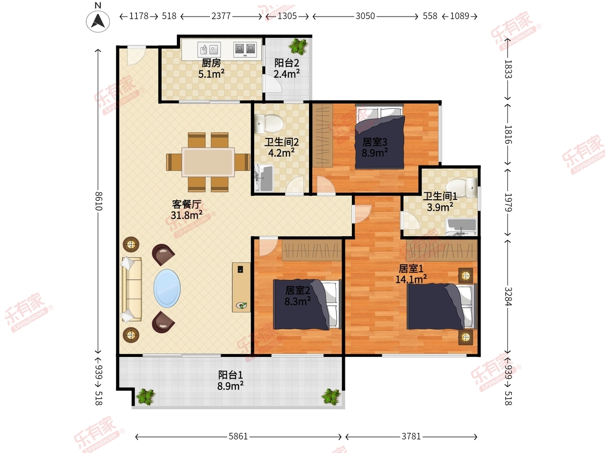 富沙湾花园六期户型图