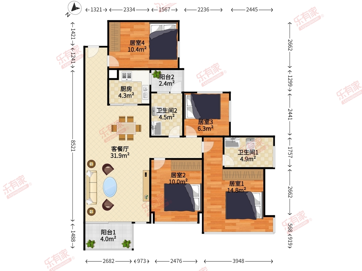信义嘉御山5期户型图