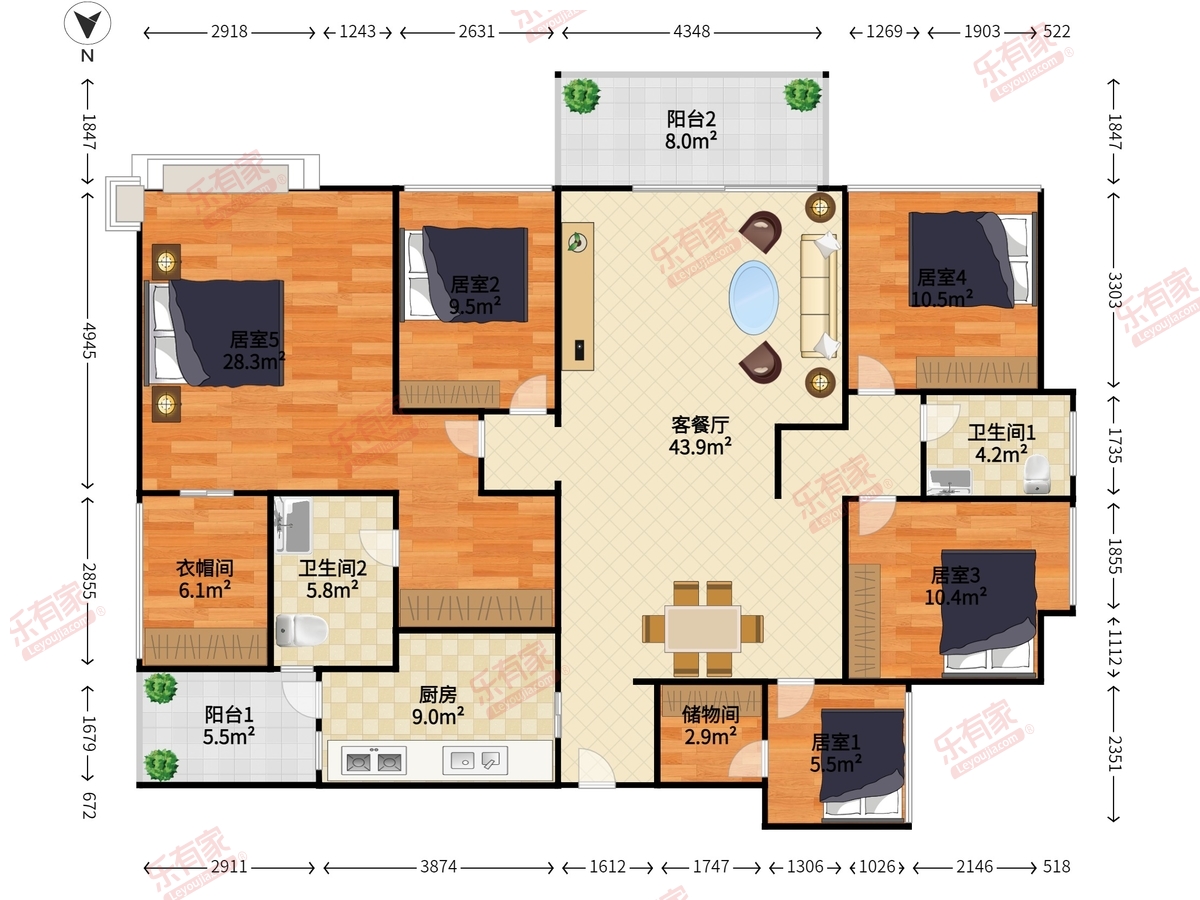 宝能悦澜山户型图