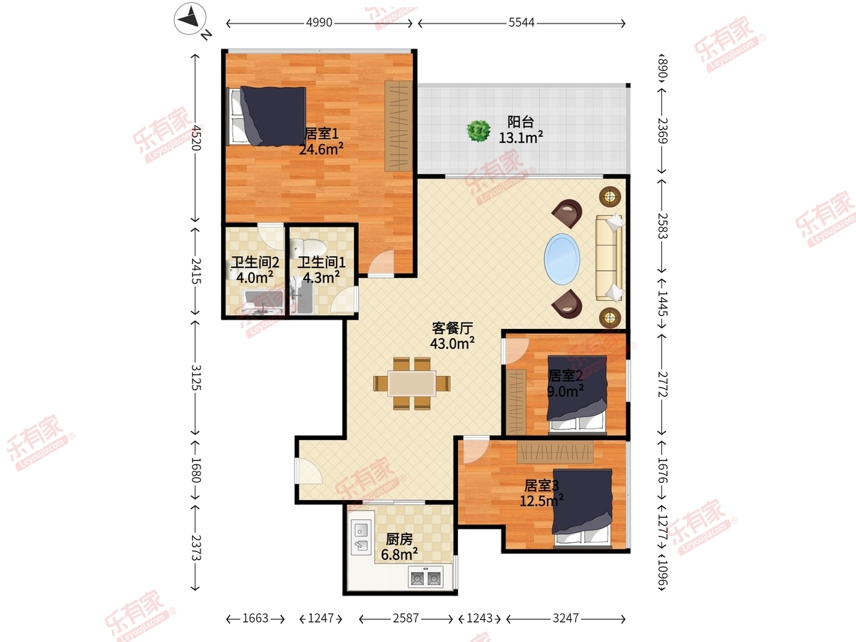 博林天瑞花园（二期）户型图