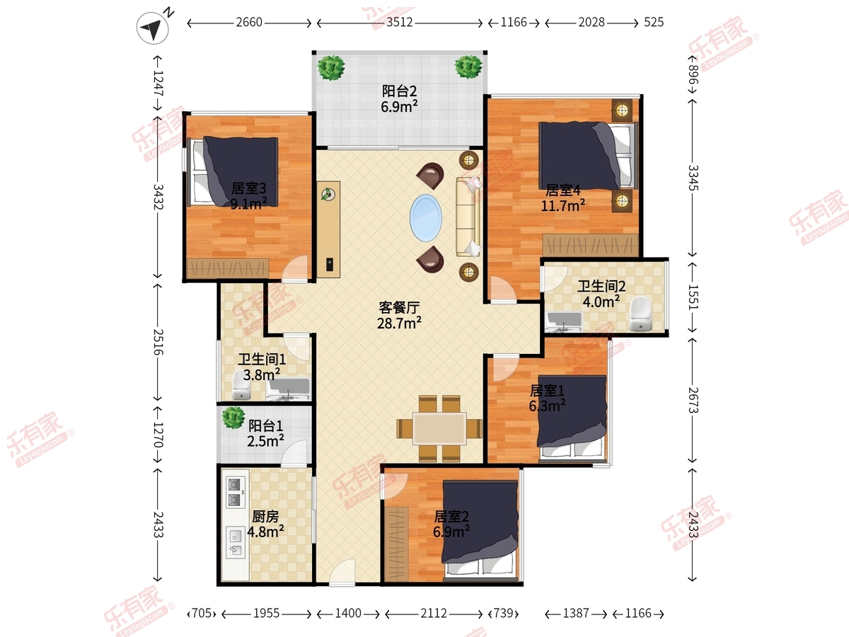 京基御景印象三期户型图