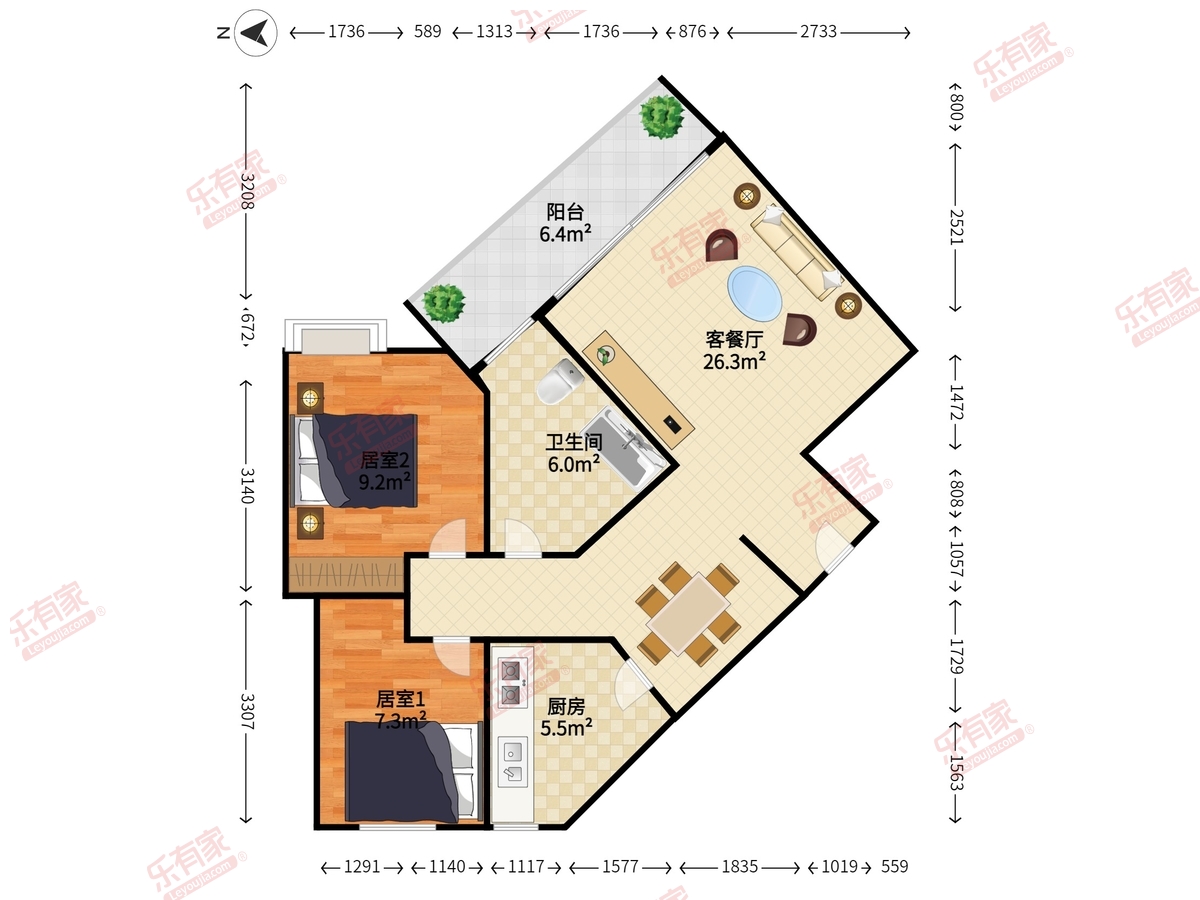 新浩城花园户型图