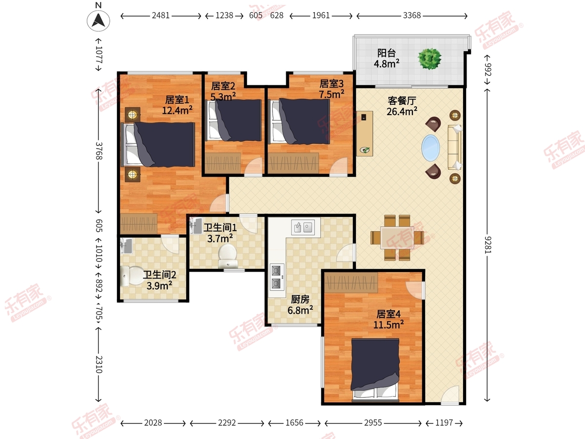 新世界四季御园户型图
