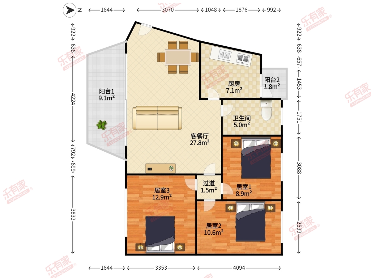 滨河新村户型图