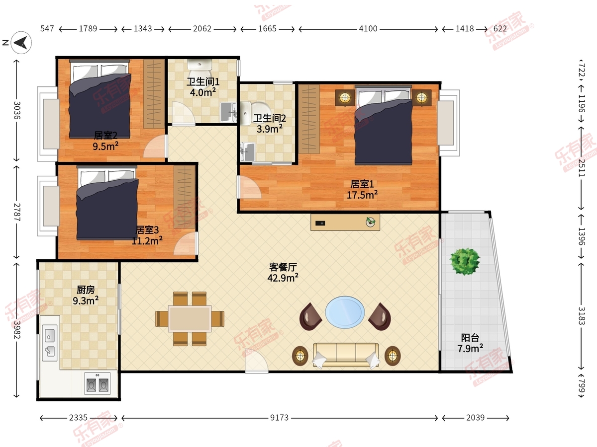园心苑户型图