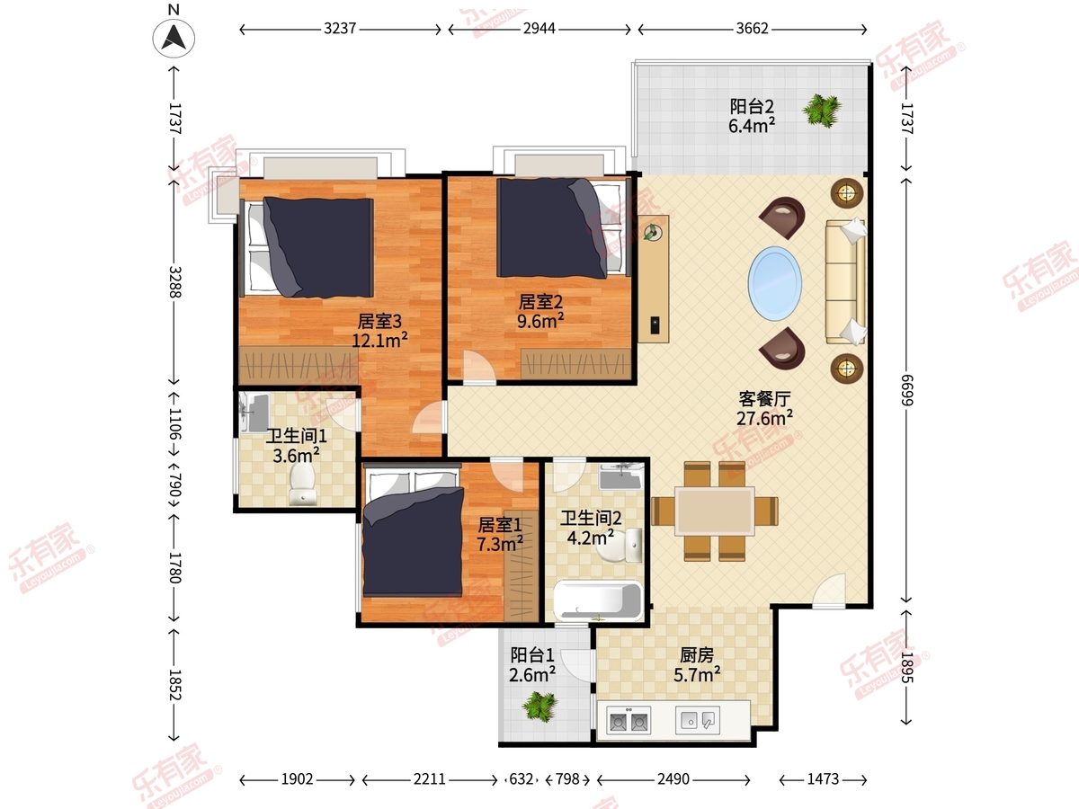 紫岭国际三期户型图