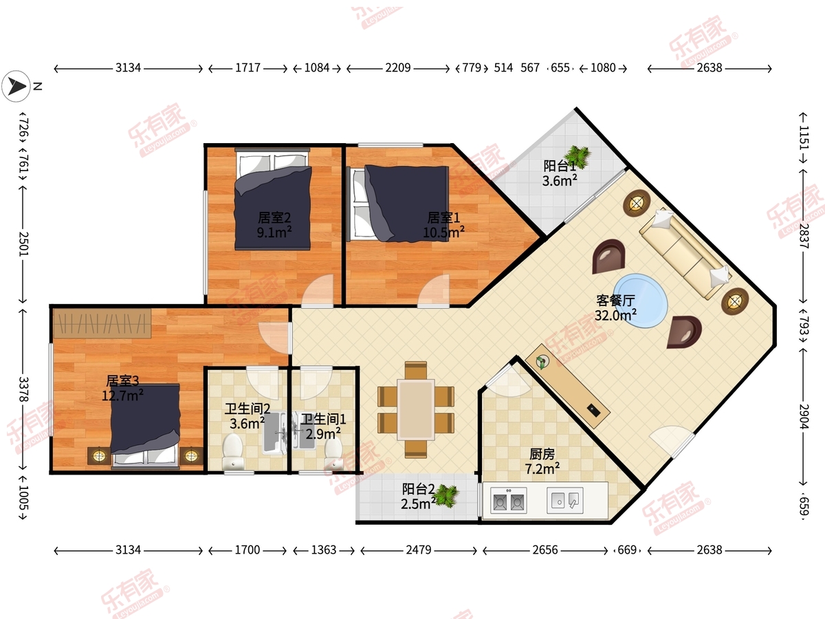 新洲花园大厦户型图