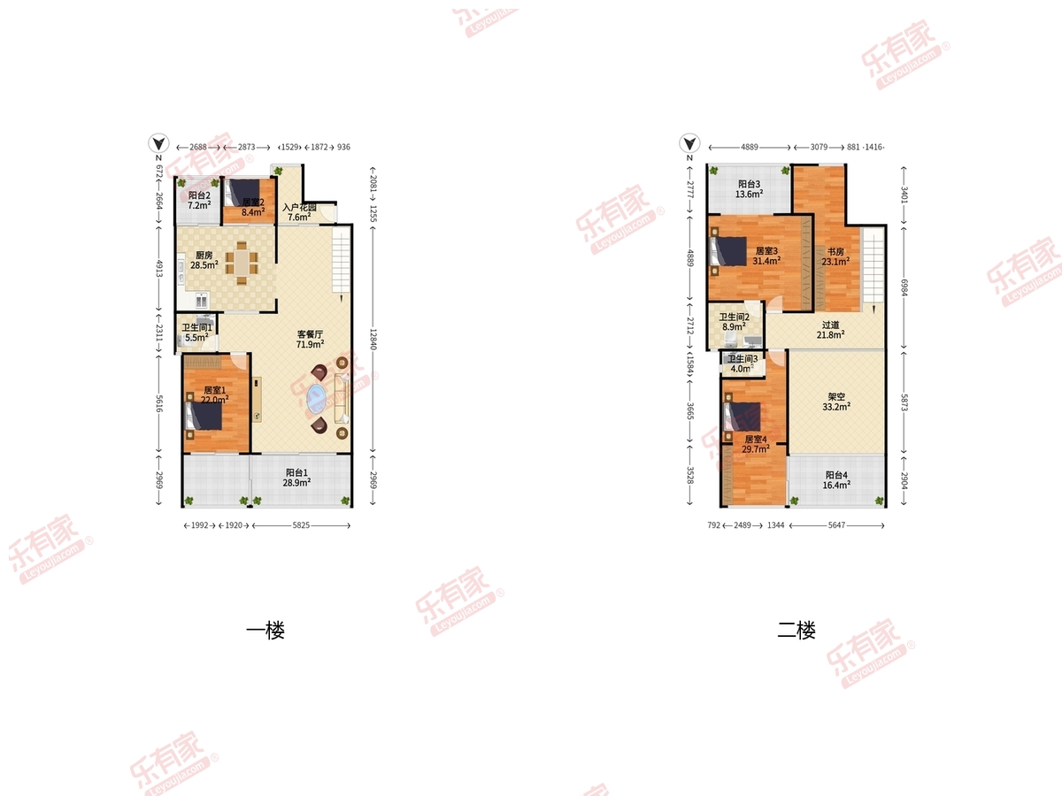 星河丹堤精装大五房