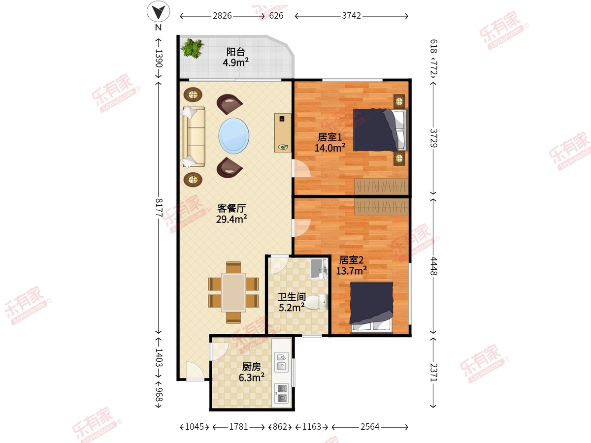 香蜜三村户型图