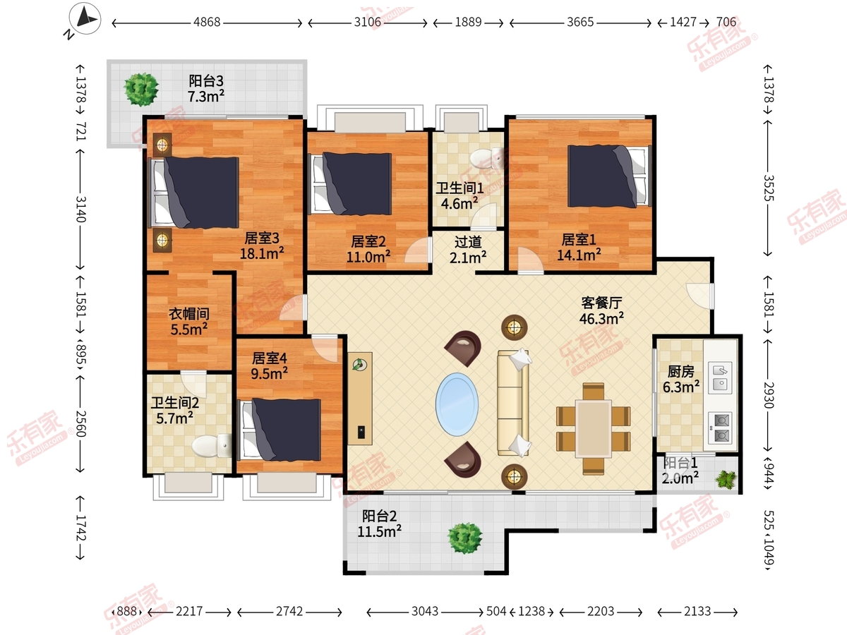中洲中央公园一期户型图