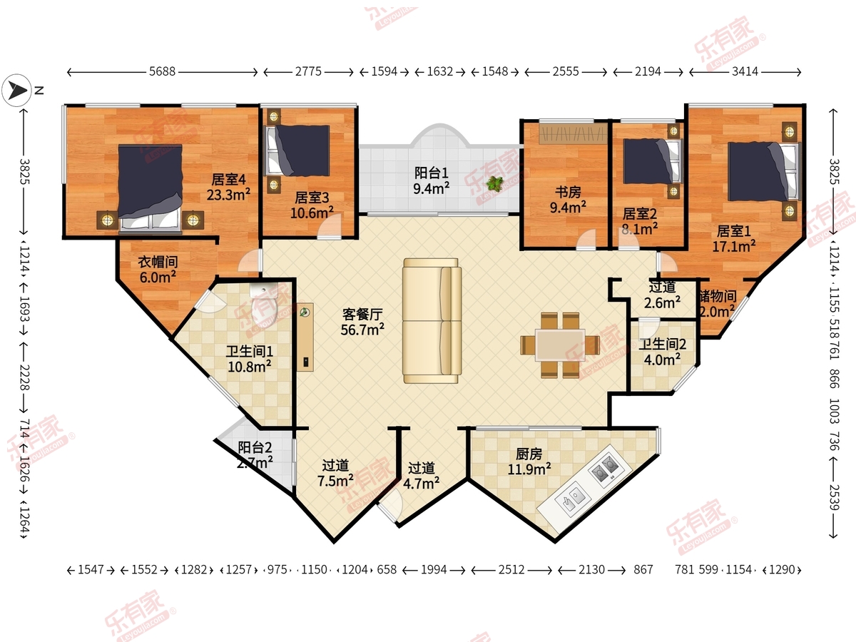 都市名园户型图