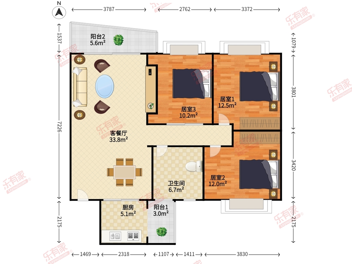 桃源居3区户型图