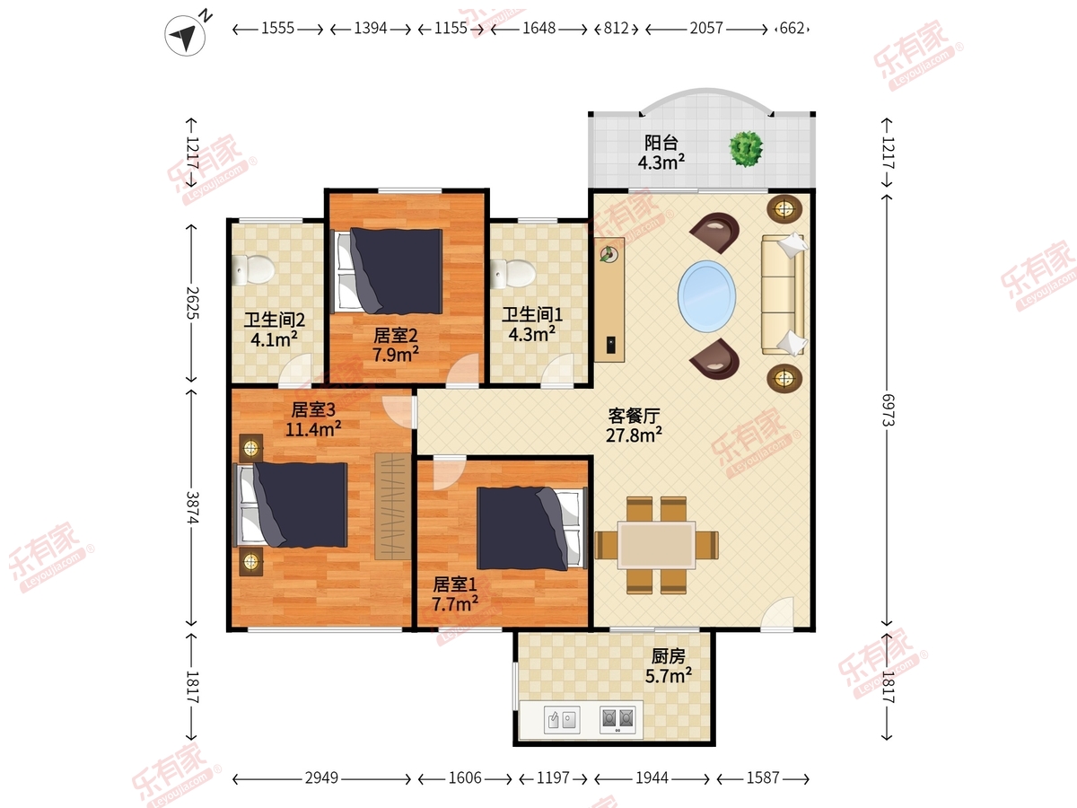 新厦苑户型图
