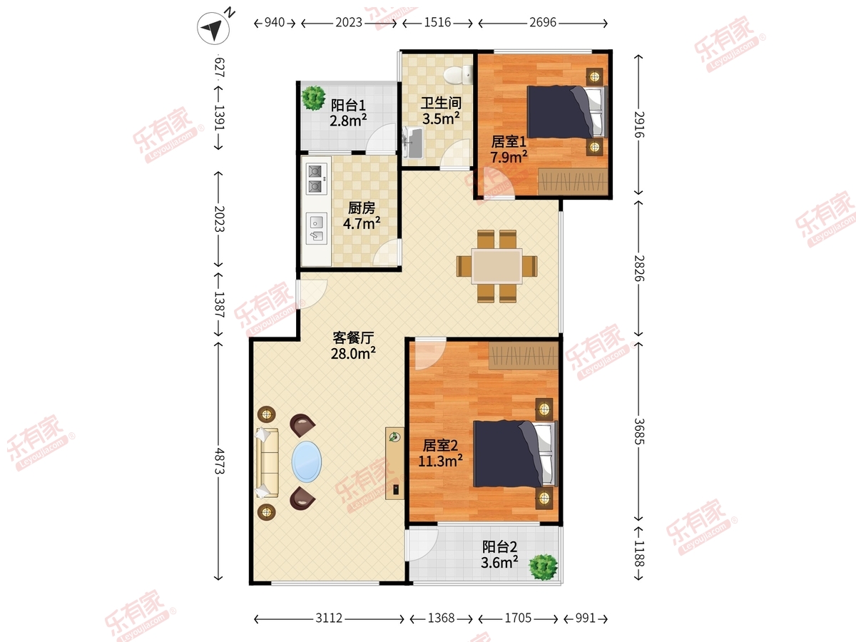 新安湖花园一期户型图