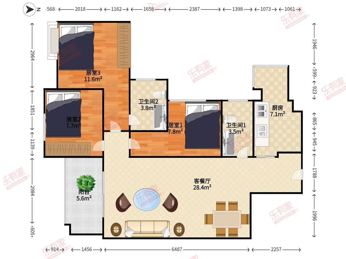 朗宁郡户型图