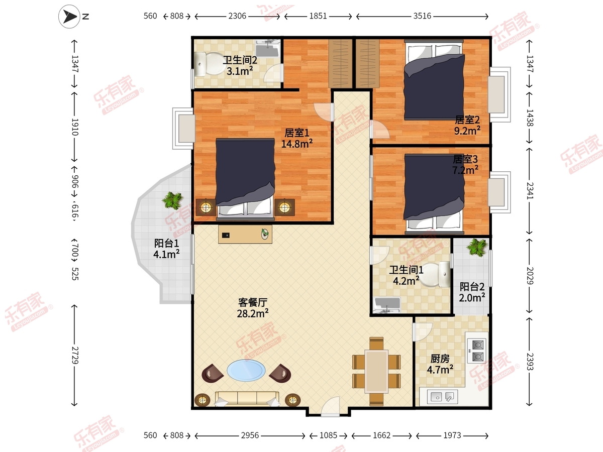 侨城豪苑二期户型图