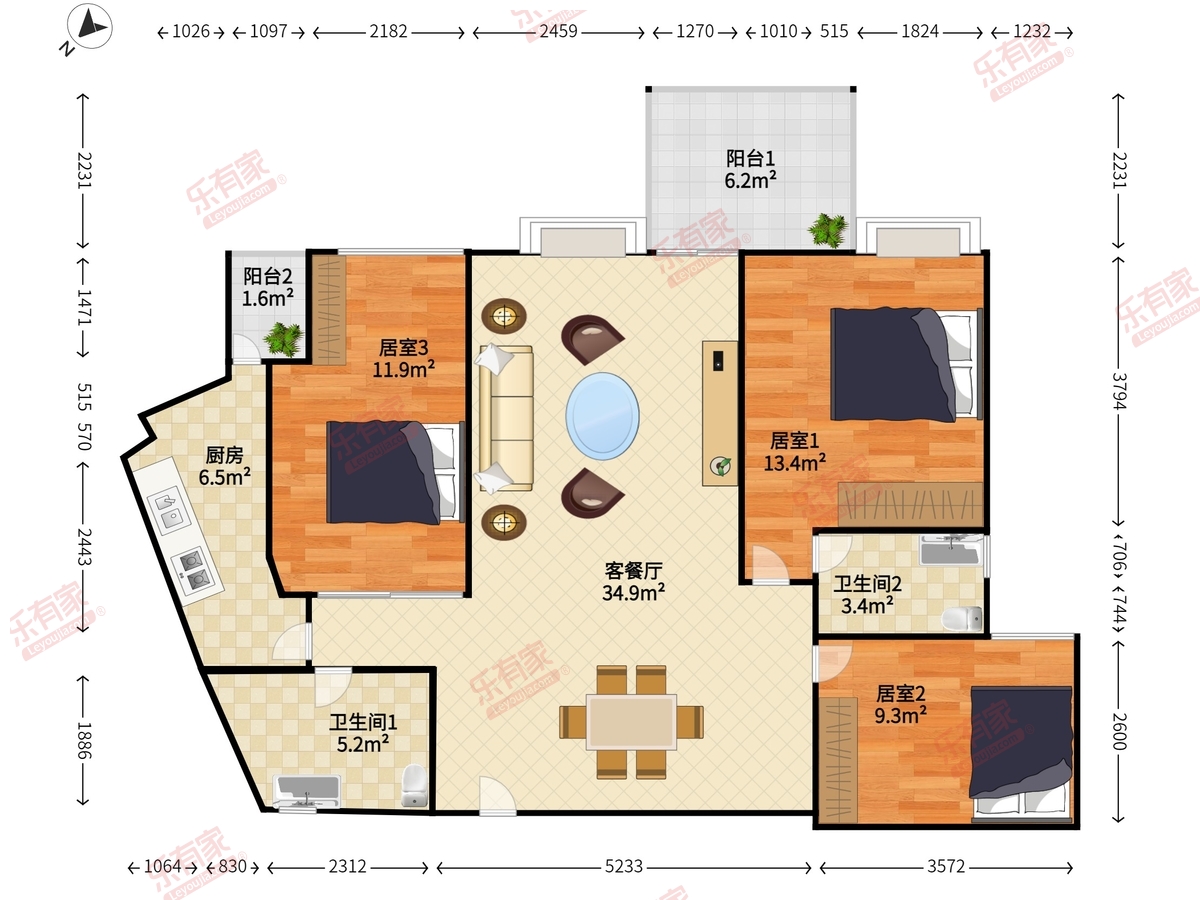 翠海花园二期户型图