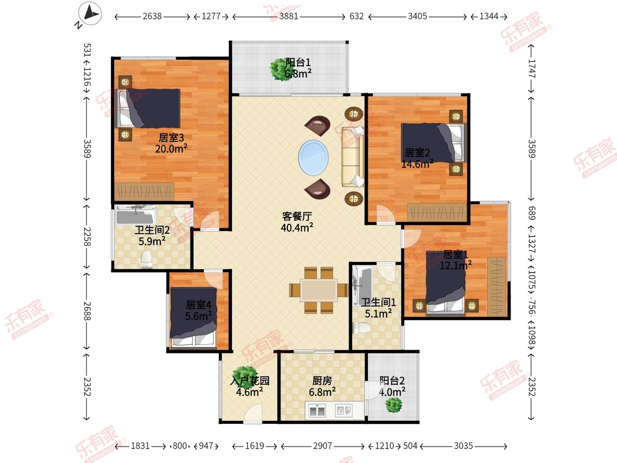 信义御城豪园户型图