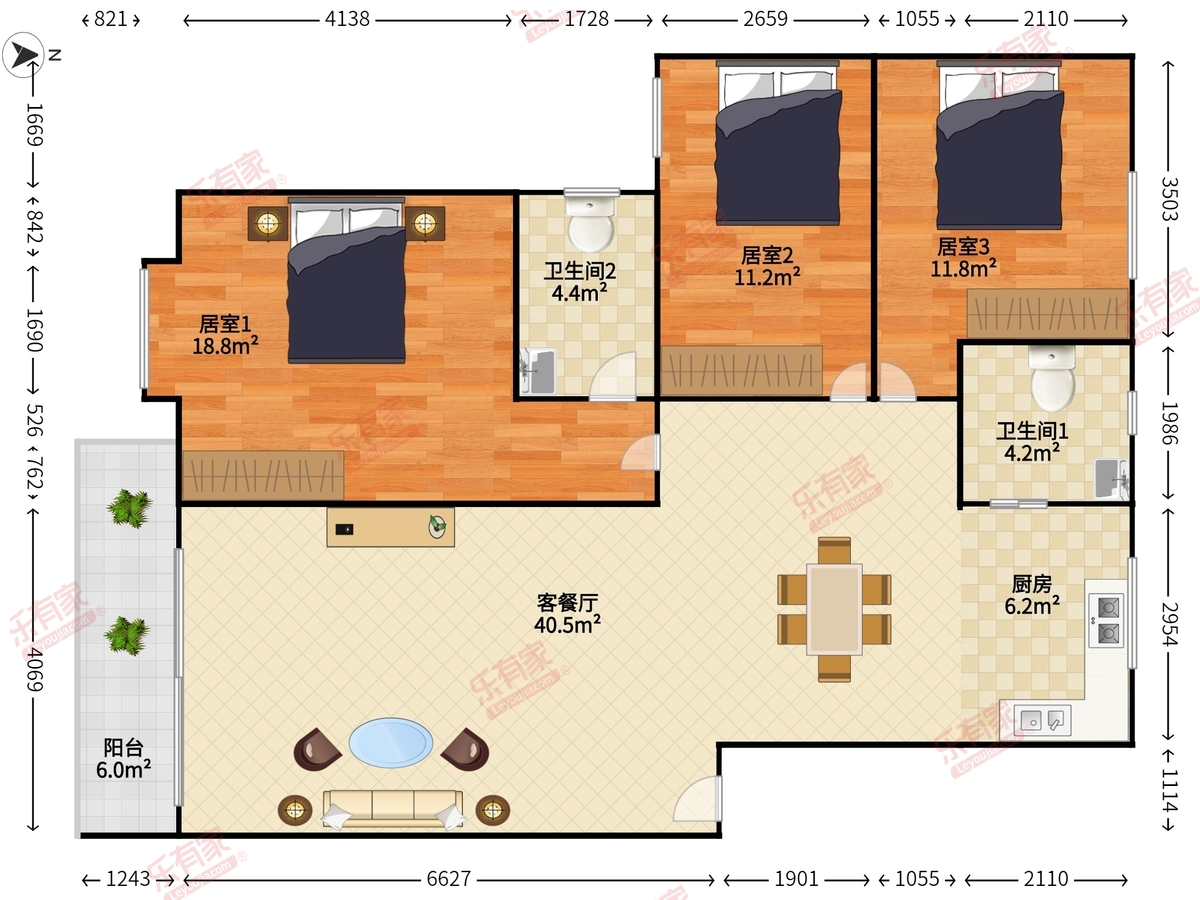 招商名仕花园户型图