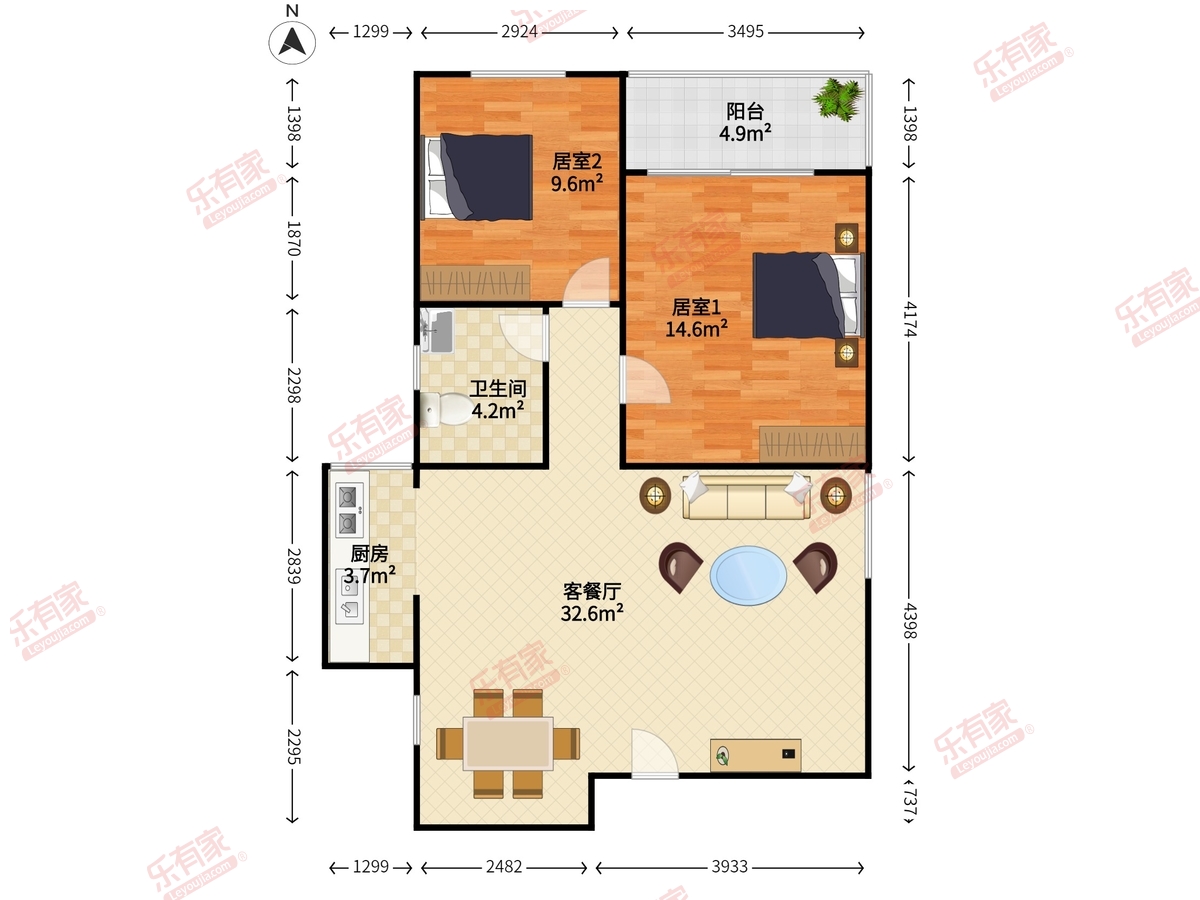 景新花园户型图
