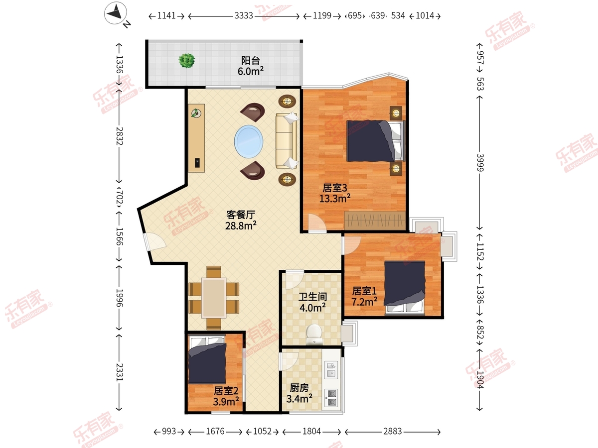 香诗美林花园户型图