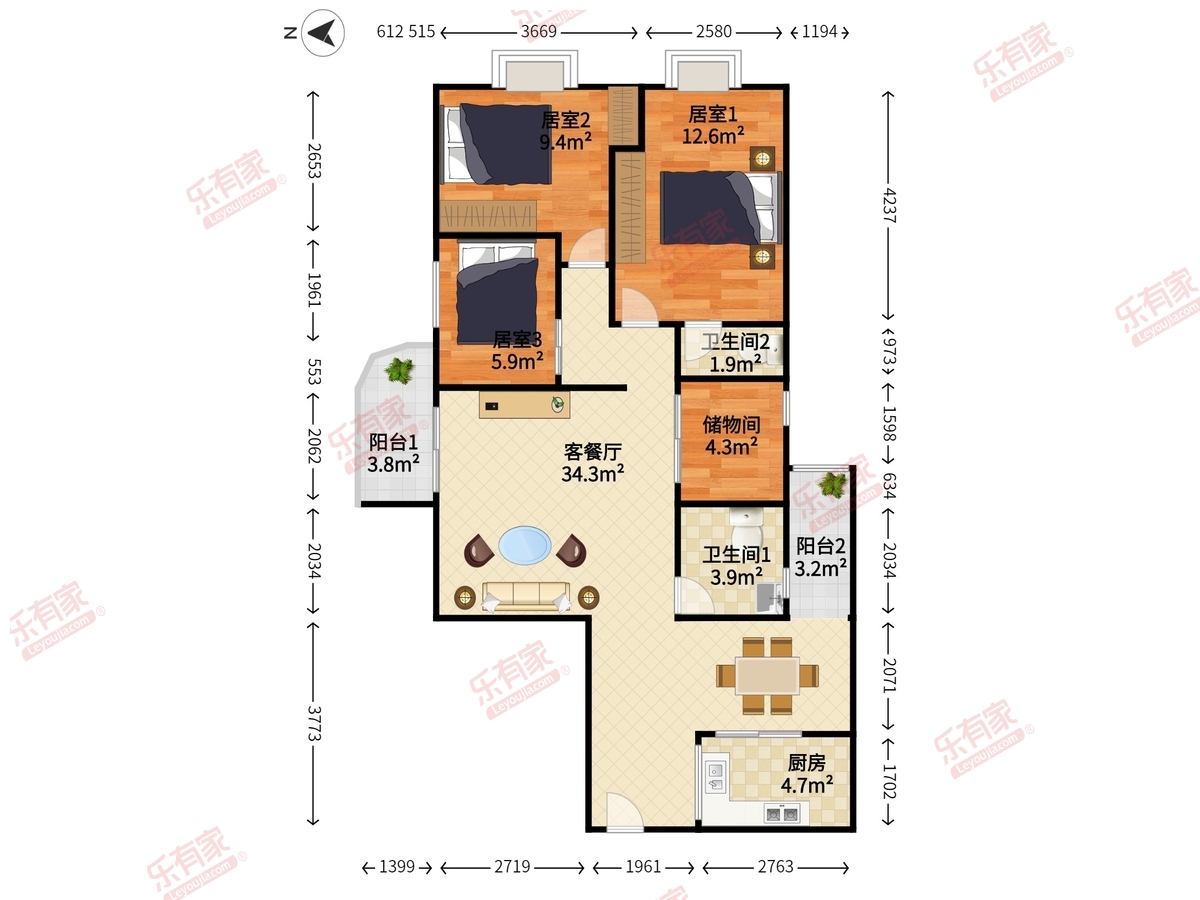新天富山海华庭户型图