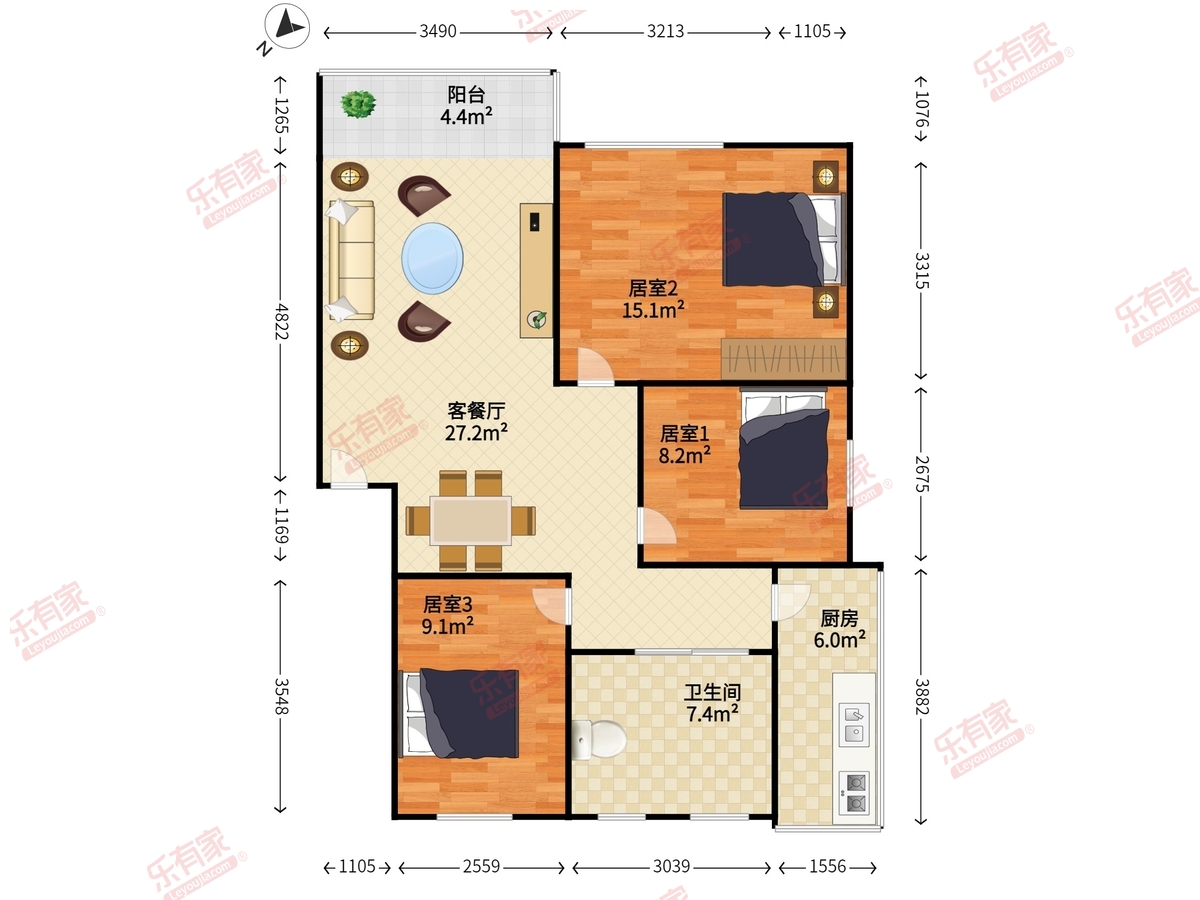 32区商住楼户型图