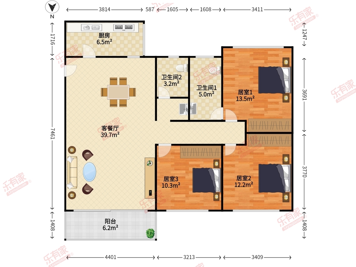 海滨城广场一期户型图
