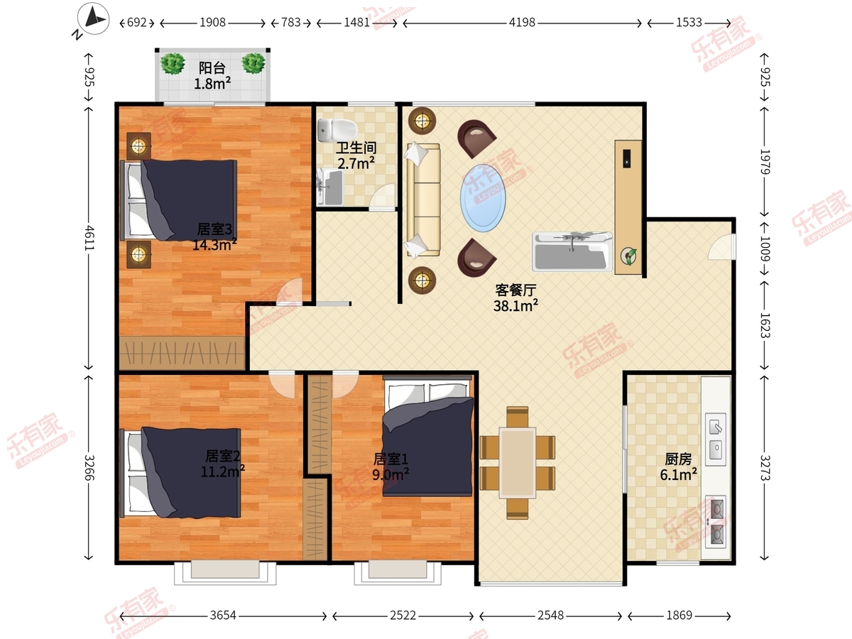 浪琴屿花园户型图