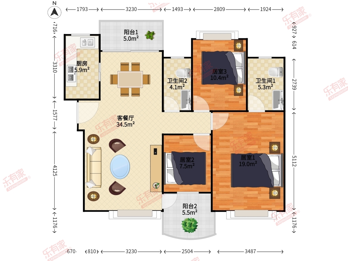 雅居乐雍华庭二期户型图