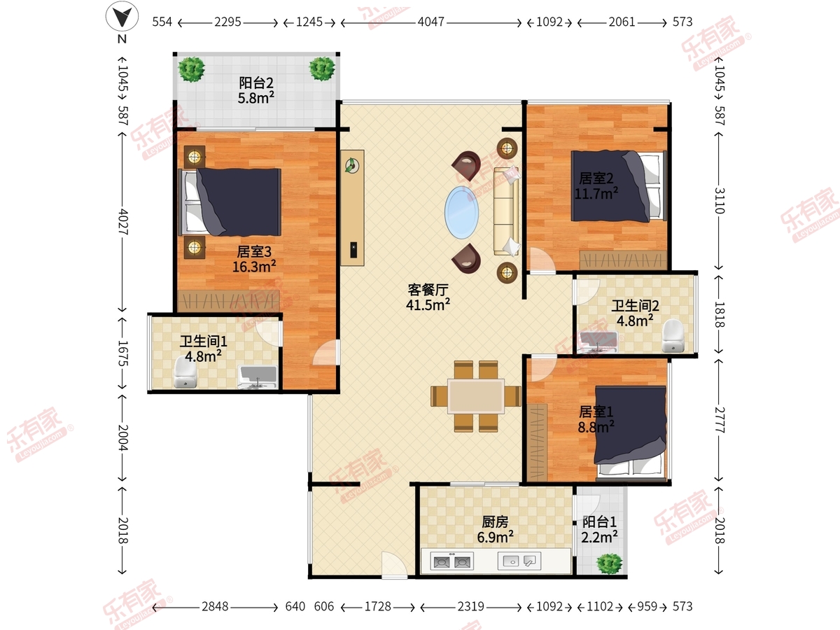 颐安都会中央一期户型图