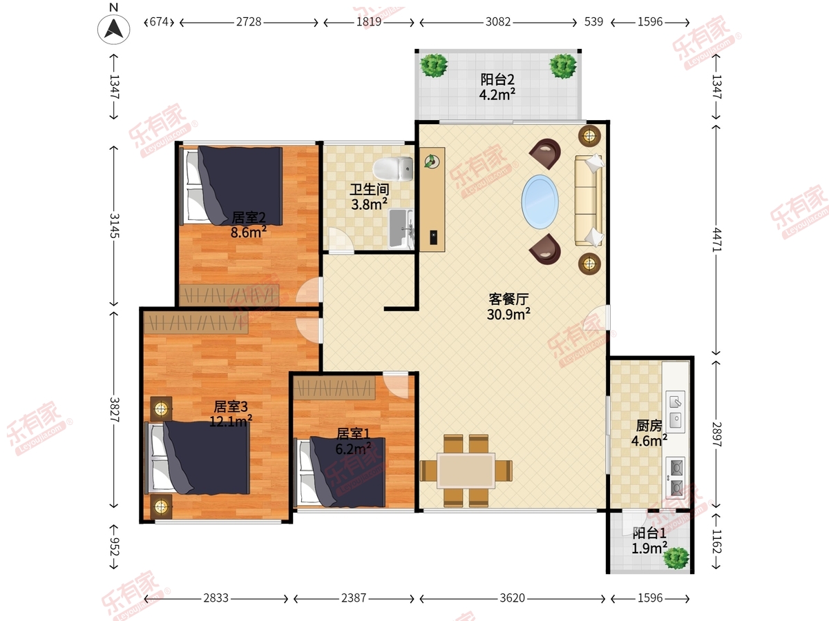 颐安都会中央二期户型图