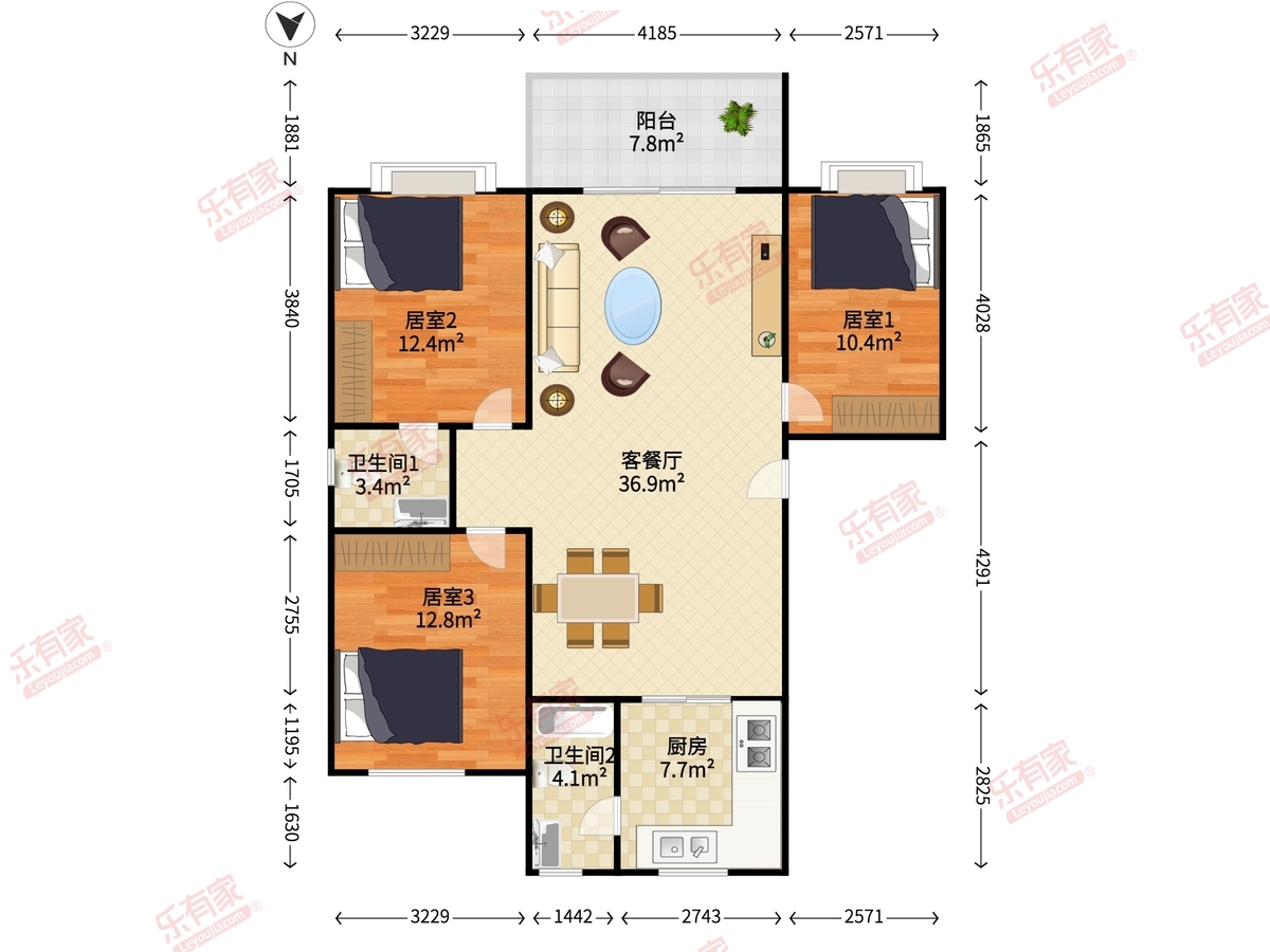 濠东小区银苑村户型图