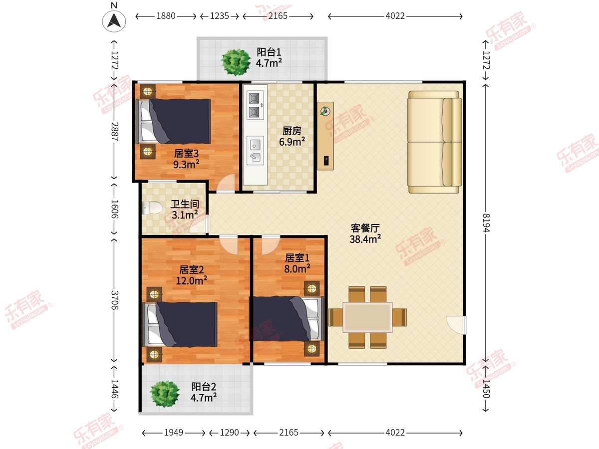 香蜜三村户型图