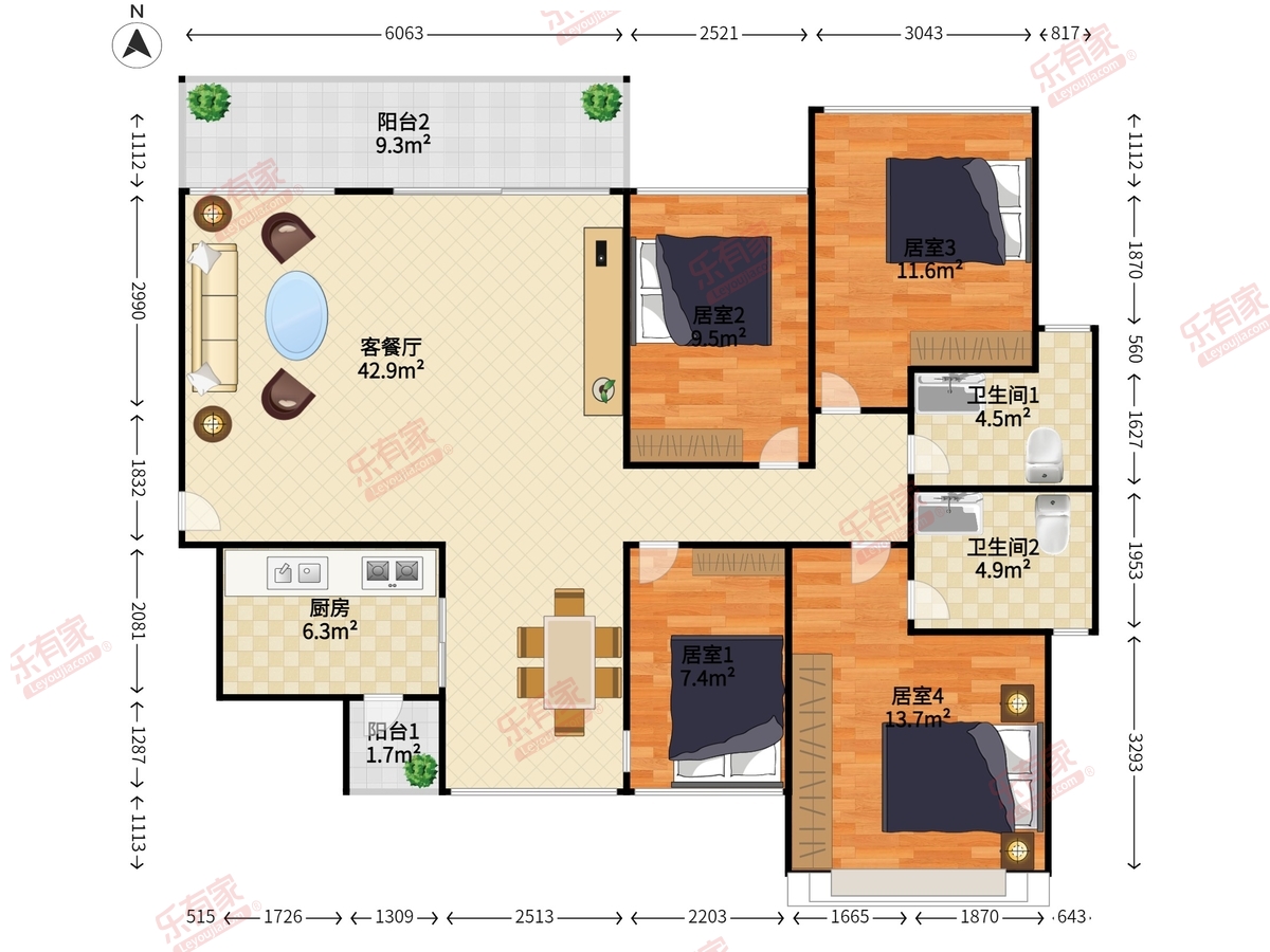 爱地花园二期（徽王府）户型图