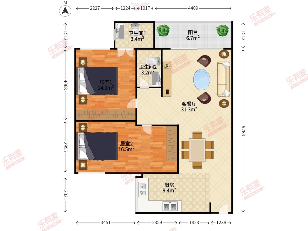 城市花园宝轩阁户型图