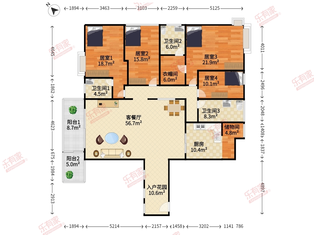 首地容御花园户型图