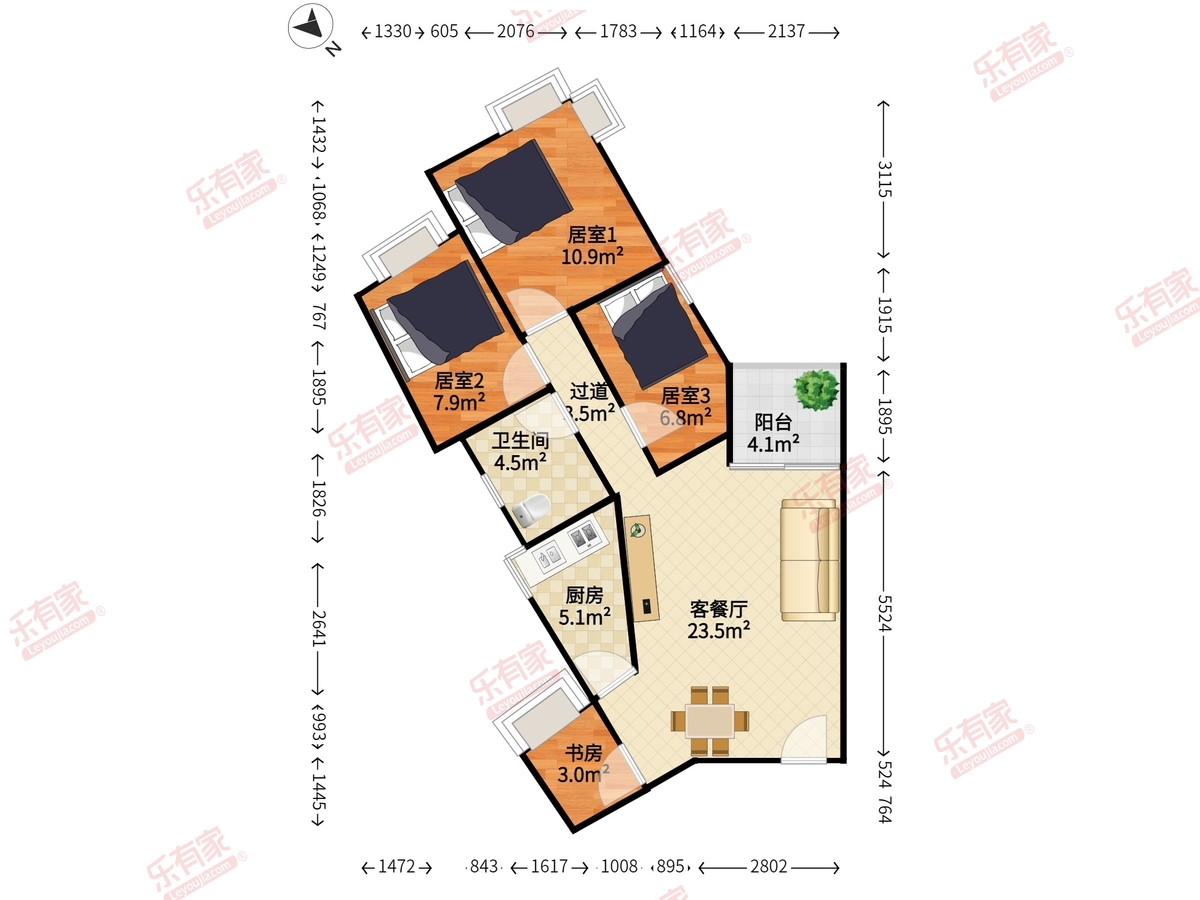 彩田村户型图