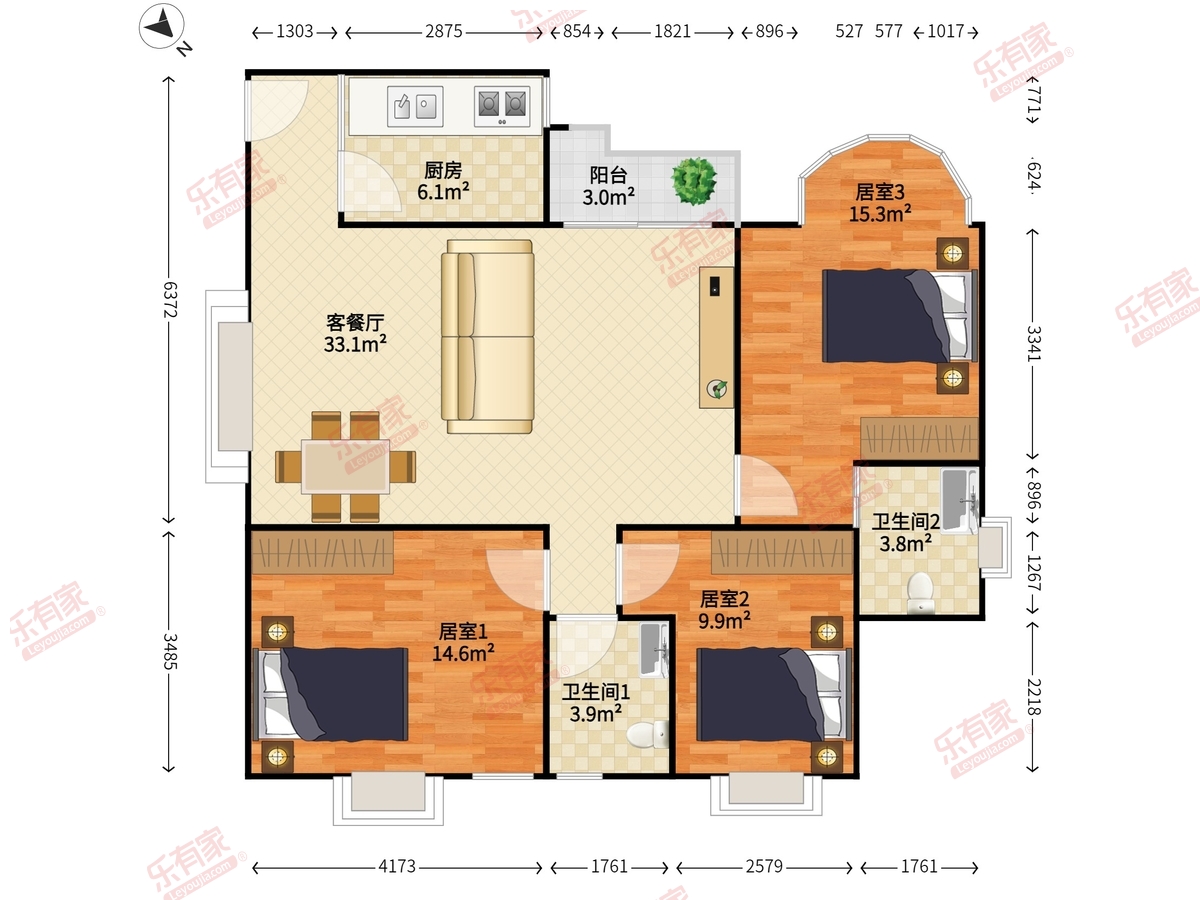 鑫竹苑户型图