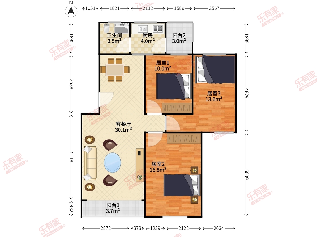 景新花园户型图