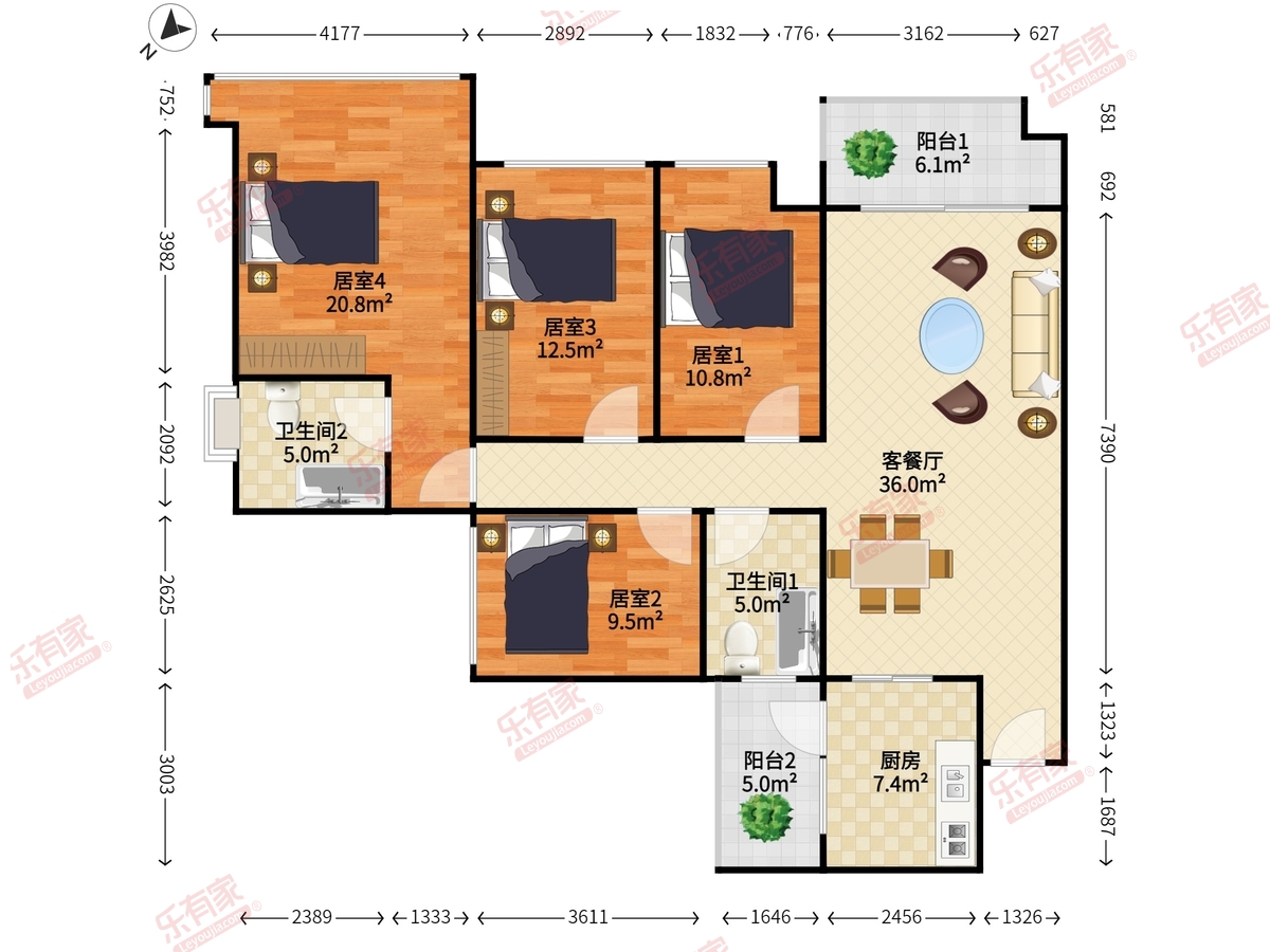 雅居乐锦城花锦集户型图