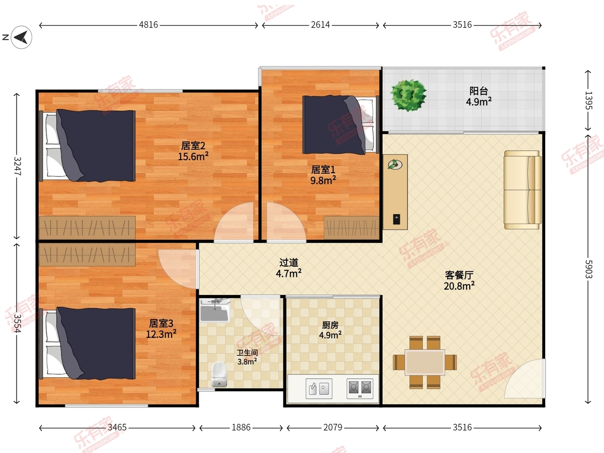 华景新城(四期)户型图