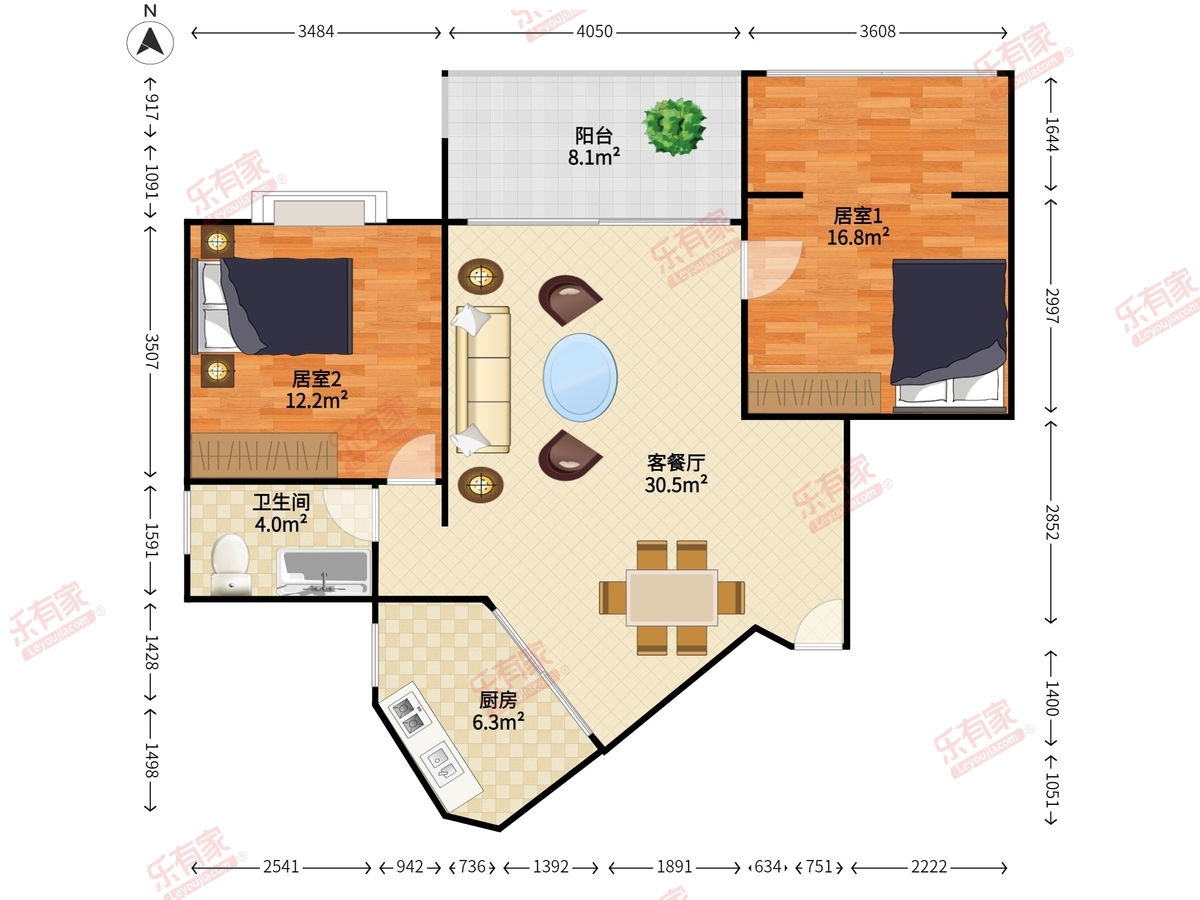 岭南公馆盈丽美居户型图