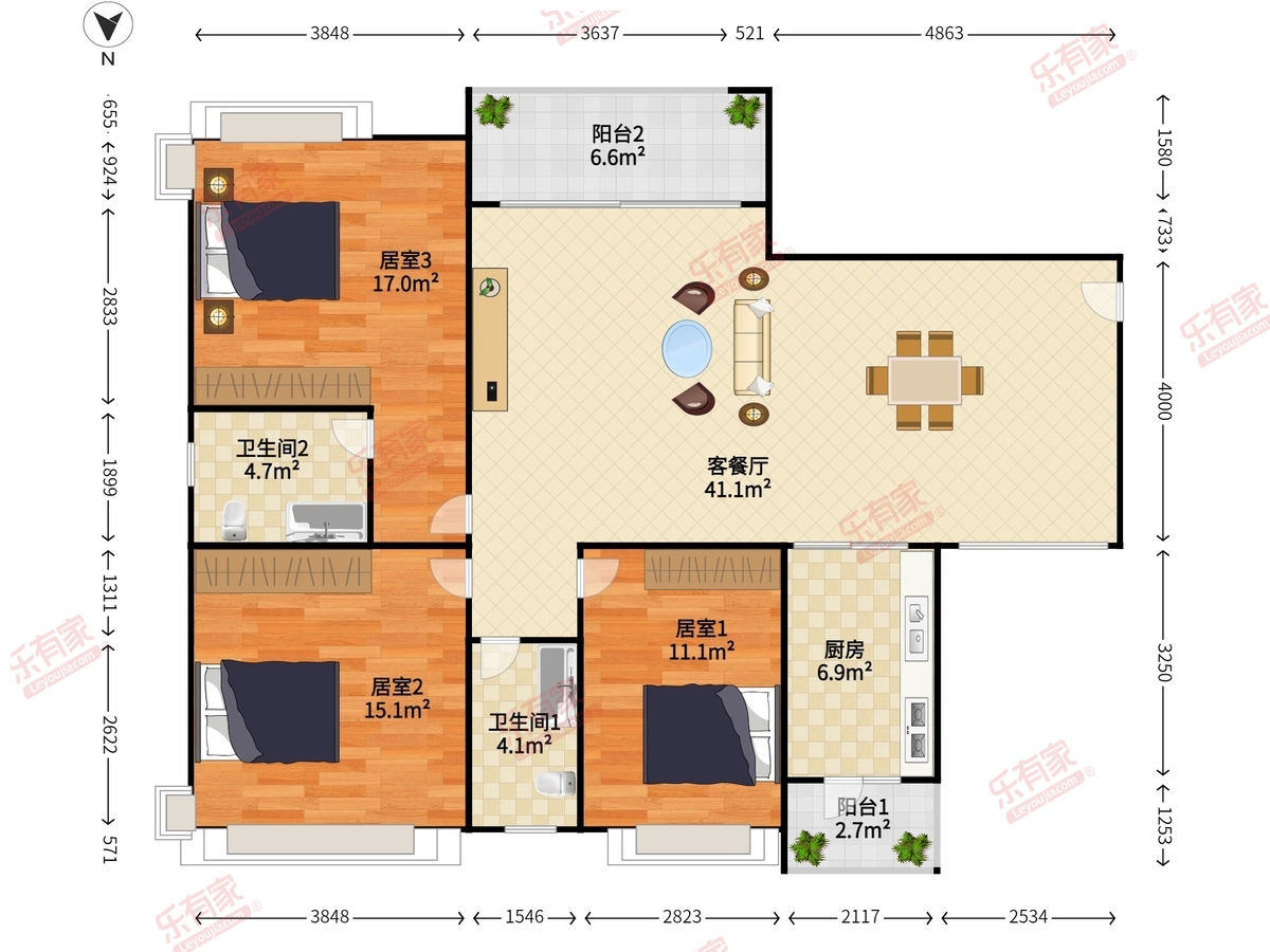 丽景名筑2期户型图