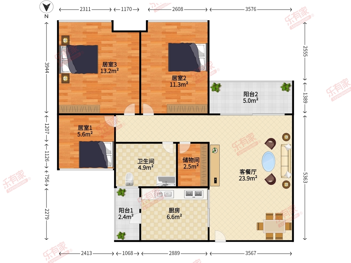 振业峦山谷花园二期户型图